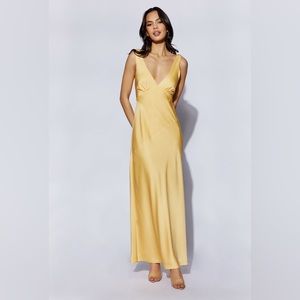 Meshki - Nadia Satin Dress With Back Cowl (S)